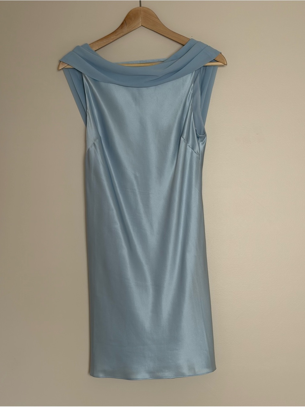 NEW Reformation Jonelle Silk Open Back Mini Dress Horizon Baby Blue | size XS - Picture 6 of 16